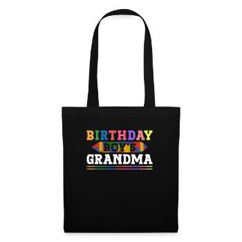 Birthday Kids Grandma Building Blocks - Sac en tissu - noir - Devant