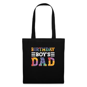Father of birthday boy builds building blocks - Tote Bag - black - Front