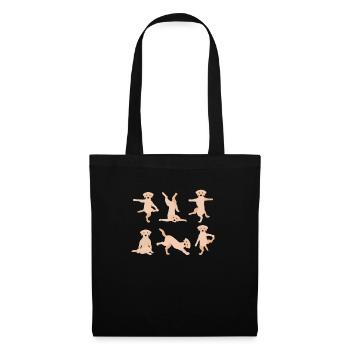 Yoga Labrador Meditation Dog fait des exercices de yoga - Sac en tissu - noir - Devant