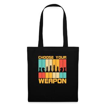 Choose Your Weapon Chess Pieces Chess Player - Tote Bag - black - Front
