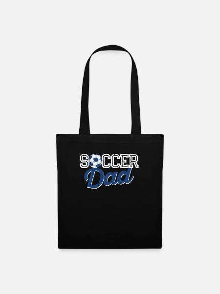 Fußball Papa Familie Passend Team Spieler Sport - Stoffbeutel - Schwarz