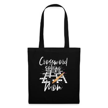 Résoudre des mots croisés - Sac en tissu - noir - Devant