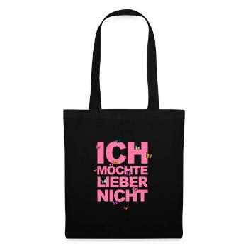 Bartleby der Schreiber - Ich möchte lieber nicht - Stoffbeutel - Schwarz - Vorne