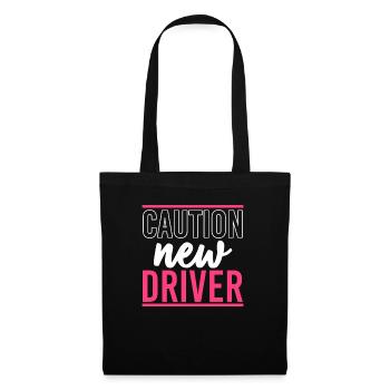 Caution Driver Driving School Driving Lessons Driving Licence - Tote Bag - black - Front