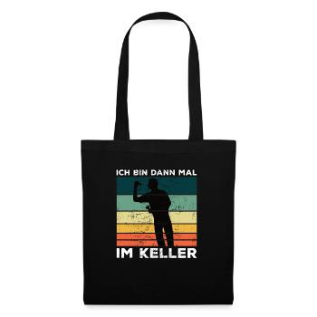 Dart Darts Spruch & Dartpfeil für Dartspieler - Stoffbeutel - Schwarz - Vorne