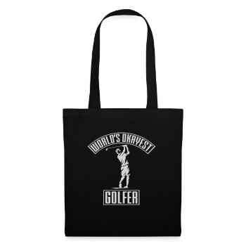 Golf Geschenk Witz Golfspieler Golfer - Stoffbeutel - Schwarz - Vorne