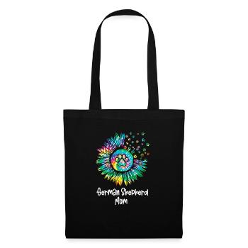 Berger allemand Tournesol Maman - Sac en tissu - noir - Devant