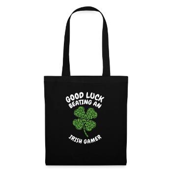 St. Patrick's Day Gaming Shamrock Gamer Video - Tote Bag - black - Front