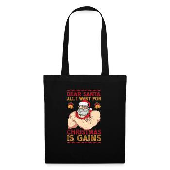 Dear Santa Christmas Gym Training Holiday Workout - Tote Bag - black - Front