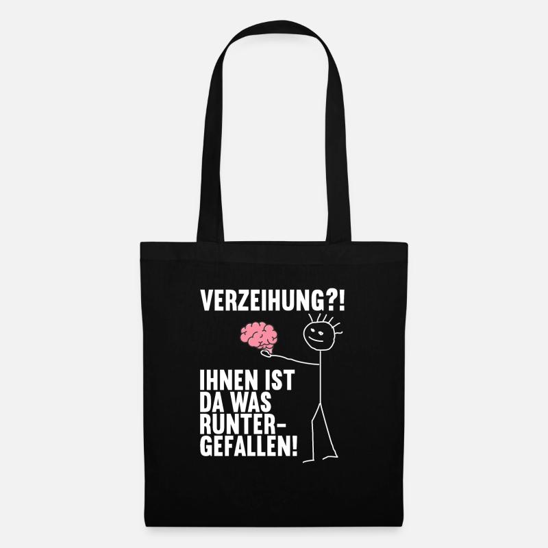 Dir ist da was runtergefallen Gehirn - Stoffbeutel - Schwarz