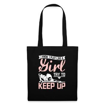 Je joue comme une fille essaie de suivre le billard - Sac en tissu - noir - Devant