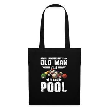 Ne sous-estimez jamais un vieil homme qui joue au billard - Sac en tissu - noir - Devant