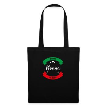 Beste Nonna Italienische Oma Spruch Italien - Stoffbeutel - Schwarz - Vorne