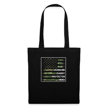 Husband Dad Protector Hero Father's Day Birthday - Tote Bag - black - Front