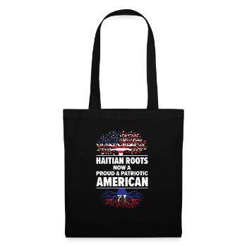 Né haïtien haïtien américain USA - Sac en tissu - noir - Devant