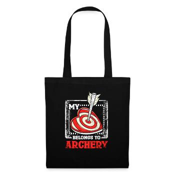 My heart belongs to archery - Tote Bag - black - Front