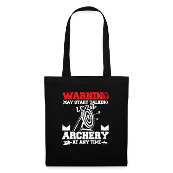 Commencez à parler de tir à l’arc à tout moment - Sac en tissu - noir - Devant