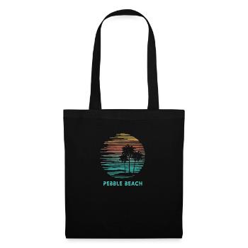 Pebble Beach Californie Cool Souvenir Vacances - Sac en tissu - noir - Devant