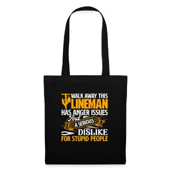 Lineman This Lineman Has Anger Issues - Tote Bag - black - Front