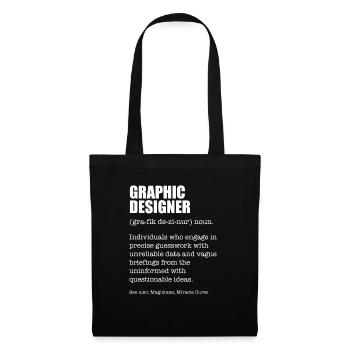 Graphic Designer Funny Dictionary Definition - Stoffbeutel - Schwarz - Vorne