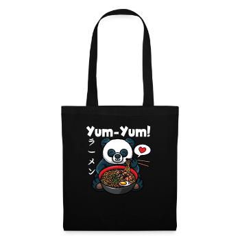 Anime Panda Ramen Noodles Manga Kawaii - Tote Bag - black - Front