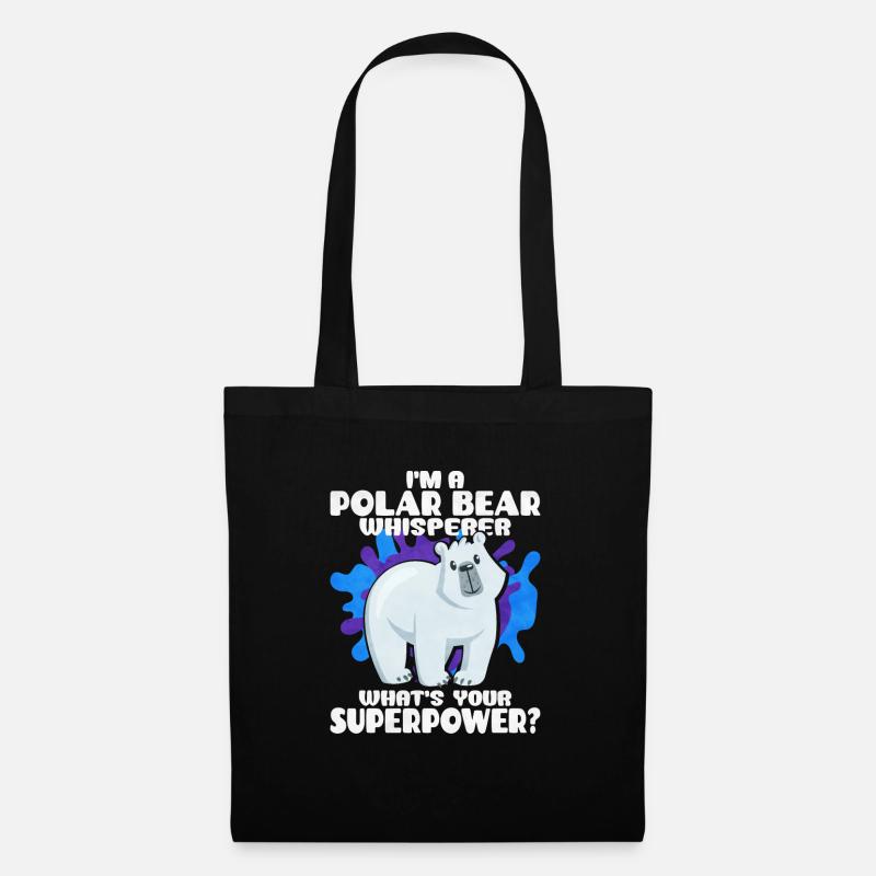 Polarbär - Stoffbeutel - Schwarz