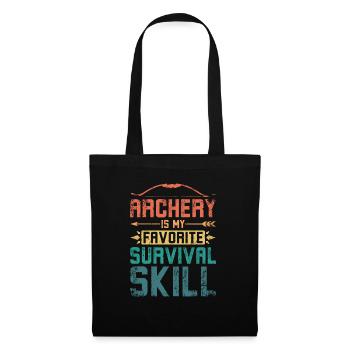 Archery is my favorite survival skill - Tote Bag - black - Front