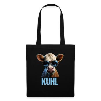 Kühe Landwirt Landwirtin Kuhliebhaber lustiges Kuh - Stoffbeutel - Schwarz - Vorne