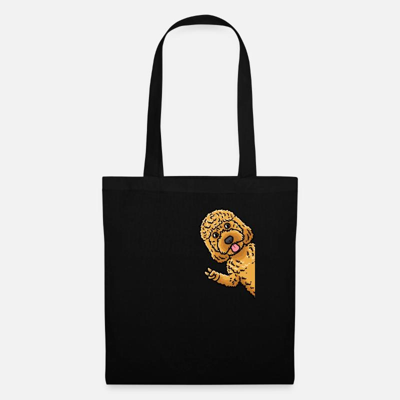 Cockapoo Hund Von Seite - Stoffbeutel - Schwarz