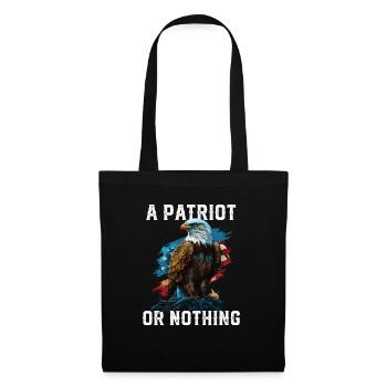 A Patriot or Nothing American Bald Eagle - Stoffbeutel - Schwarz - Vorne