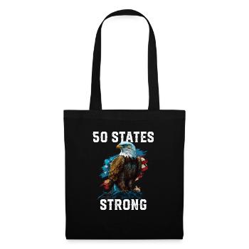 50 States Strong American Bald Eagle America 4th - Stoffbeutel - Schwarz - Vorne