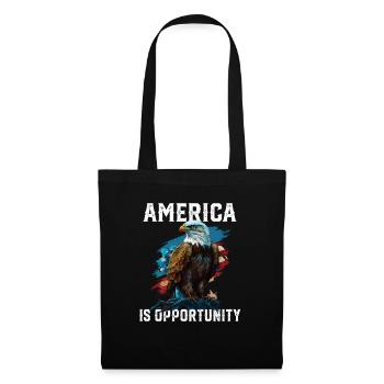 America Is Opportunity American Bald Eagle July 4 - Stoffbeutel - Schwarz - Vorne