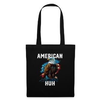 American Huh USA Flag Patriotic American Bald - Tote Bag - black - Front