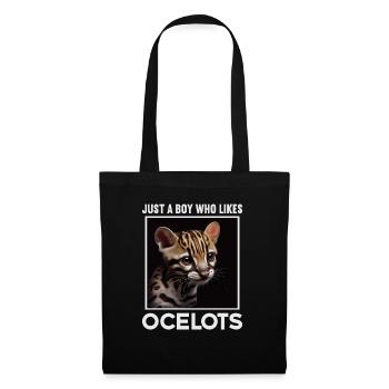 just a boy girl who loves Ocelots Ocelot ocelot ocelot - Tote Bag - black - Front