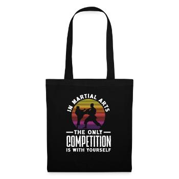 Dans la compétition d’arts martiaux est avec vous-même Jiu - Sac en tissu - noir - Devant