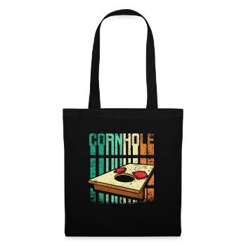 Retro Vintage Cornhole - Sac en tissu - noir - Devant