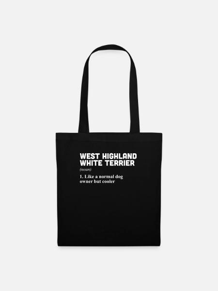 West highland terrier - Stoffbeutel - Schwarz
