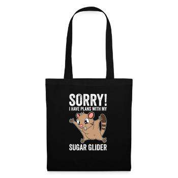 Désolé, j’ai des projets avec mon Sugar Glider - Sac en tissu - noir - Devant