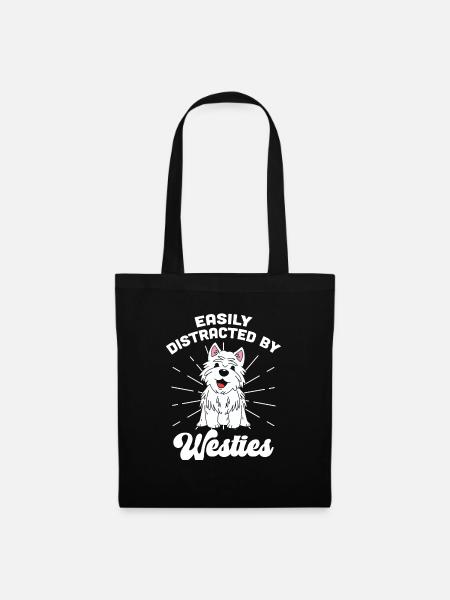 West highland terrier - Stoffbeutel - Schwarz