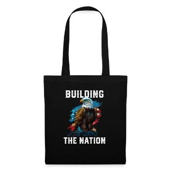 Building the Nation American Bald Eagle America - Stoffbeutel - Schwarz - Vorne
