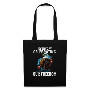 Everyday Celebrating Our Freedom American Bald - Stoffbeutel - Schwarz - Vorne
