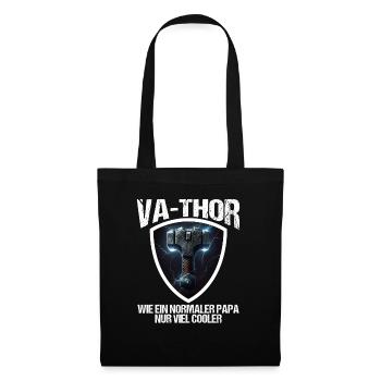 Papa Vathor Va Thor Vatertag Vatertagsgeschenk - Stoffbeutel - Schwarz - Vorne