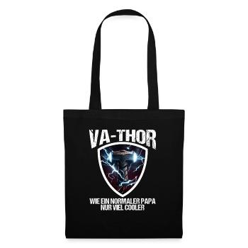 Papa Vathor Va Thor Vatertag Vatertagsgeschenk - Stoffbeutel - Schwarz - Vorne