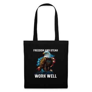 Freedom and Steak Work Well Griller Fourth of - Tote Bag - black - Front