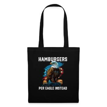 Hamburgers Per Eagle Instead Patriotic USA Flag - Tote Bag - black - Front