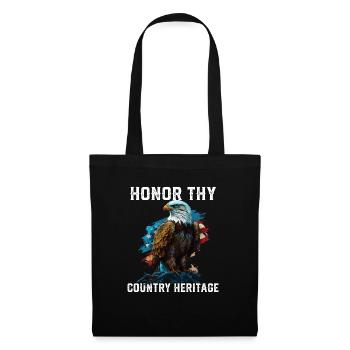 Honor Thy Country Heritage American Bald Eagle - Tote Bag - black - Front