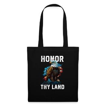 Honore ta terre Pygargue à tête blanche américain Amérique États-Unis - Sac en tissu - noir - Devant