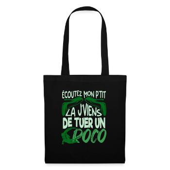 écoutez mon p'tit là j'viens de tuer croco oss117 - Sac en tissu - noir - Devant
