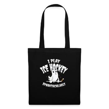 Eishockey Sport Halloween Saison Geisterspieler - Stoffbeutel - Schwarz - Vorne