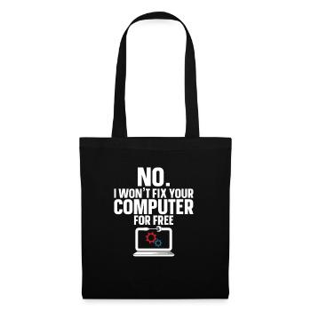 Computerreparaturtechnologie -Support -Technologie - Stoffbeutel - Schwarz - Vorne